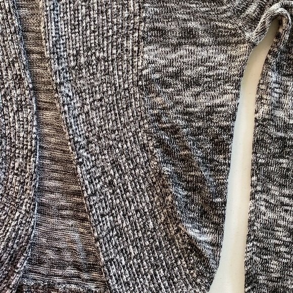 Cardigan Open Front Knit Cascade Rounded Cardigan Sweater High Low Long Sleeve - Picture 9 of 13